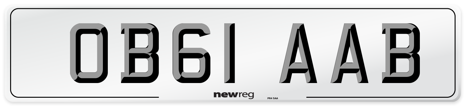 OB61 AAB Number Plate from New Reg